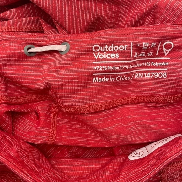 Outdoor Voices Tech Sweat Leggings Red Medium L36 - Picture 11 of 12